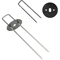 Amazon | 防草ワッシャー+コ型止めピン 150mm×50本セット|防草 Amazon | 防草ワッシャー+コ型止めピン 150mm×50本セット|防草